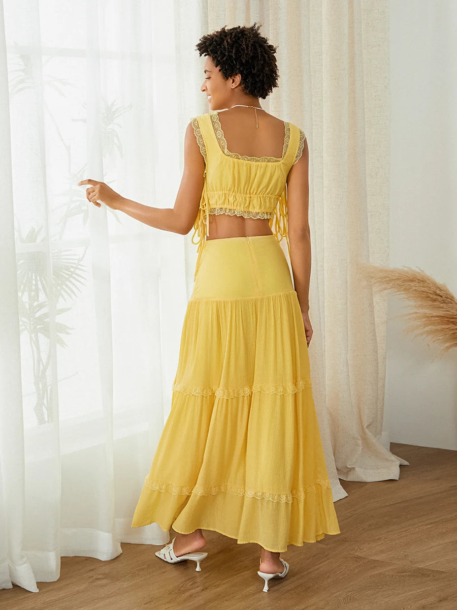 2 Piece Long skirt set