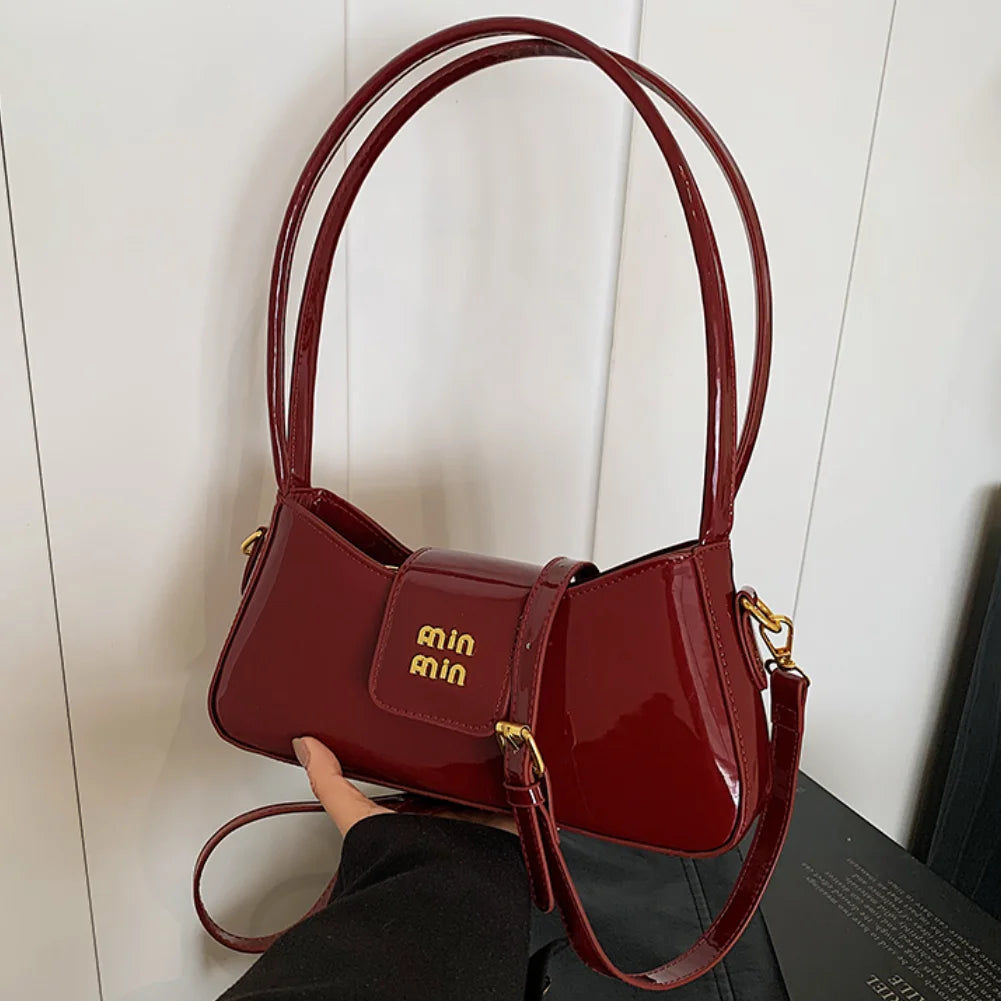 High-end Patent Leather Shoulder Bag