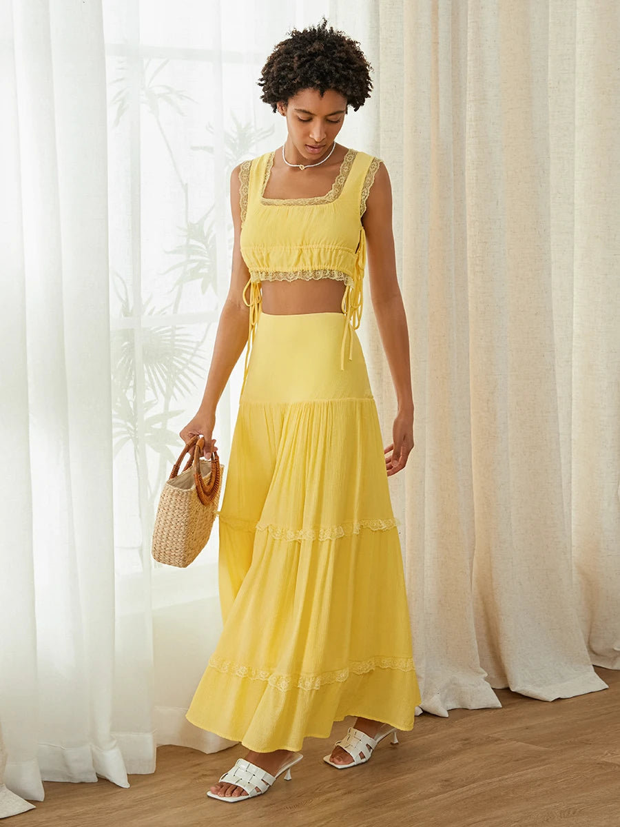 2 Piece Long skirt set