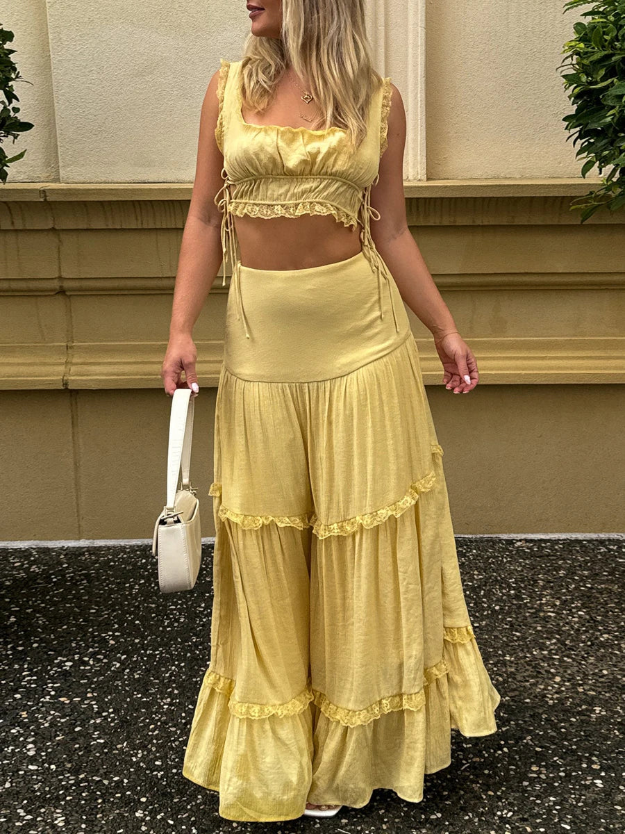 2 Piece Long skirt set