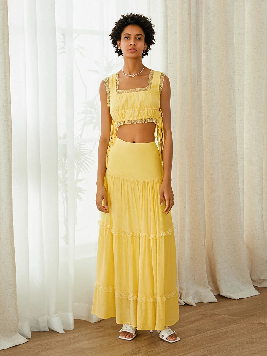 2 Piece Long skirt set