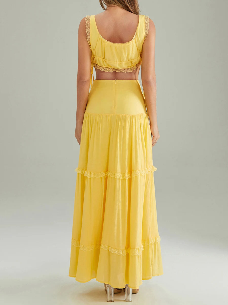 2 Piece Long skirt set