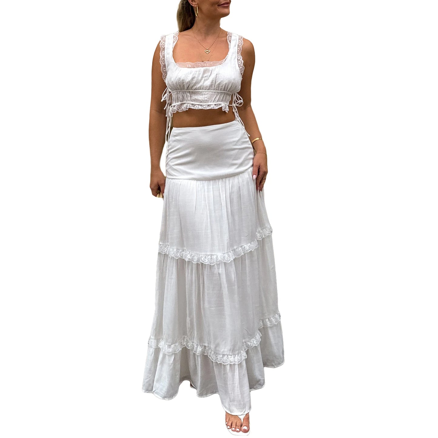 2 Piece Long skirt set