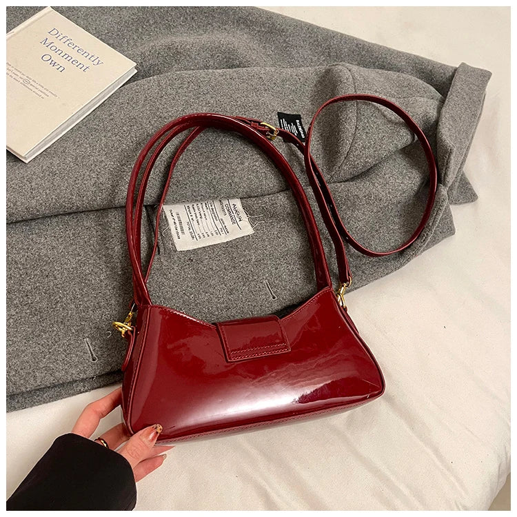 High-end Patent Leather Shoulder Bag