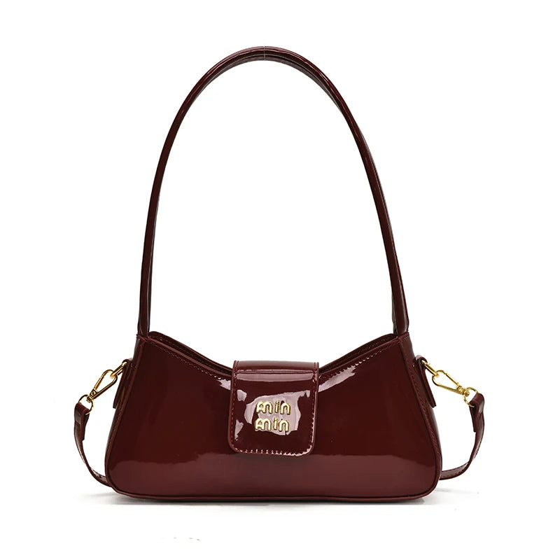 High-end Patent Leather Shoulder Bag