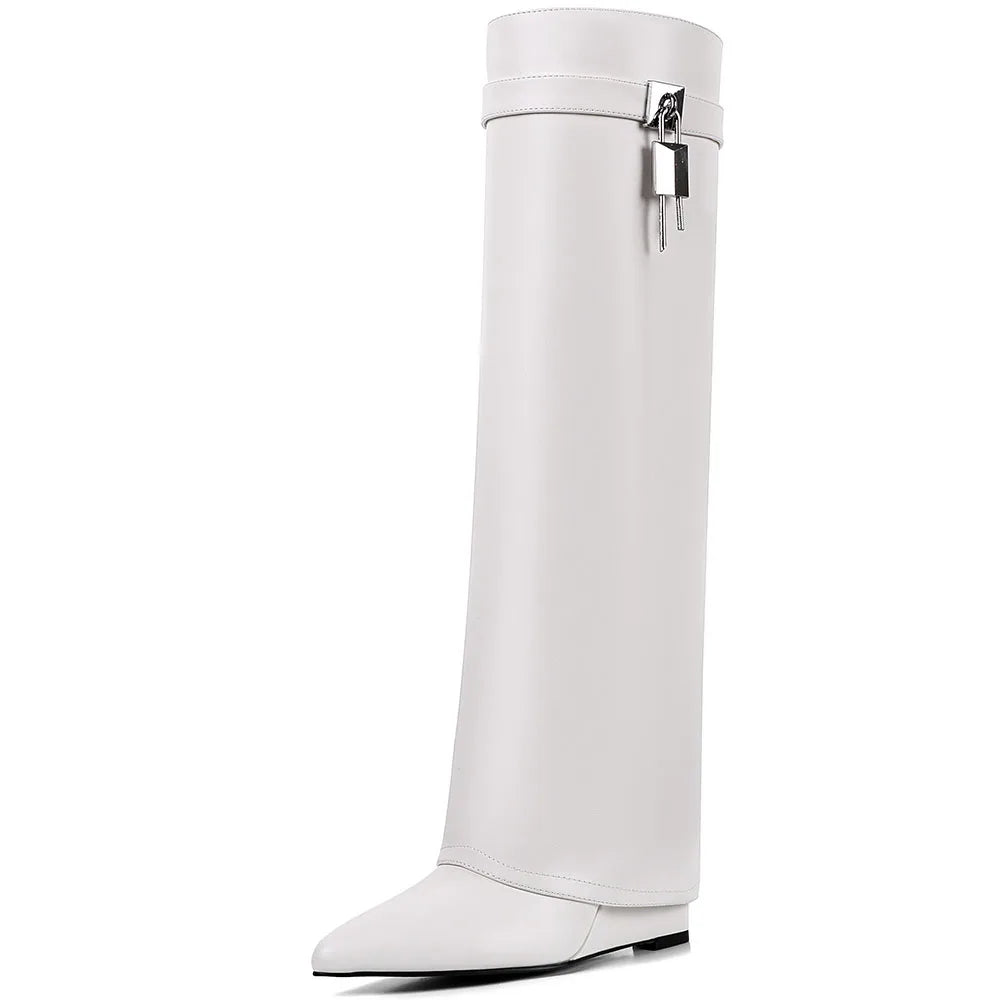 Women Fold Over Knee High Boots