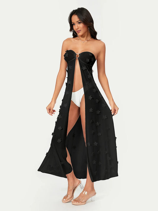 Women Beach Cover Up Flower