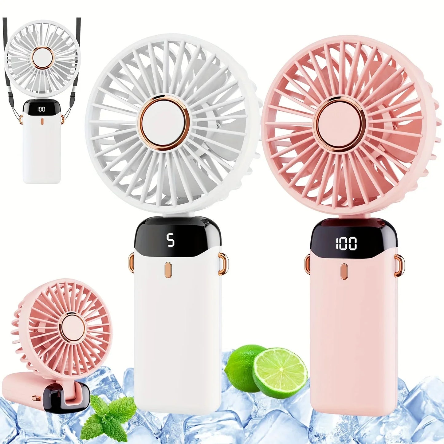 Portable Handheld Fan 2 Pack