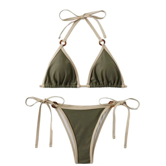 Swimwear Thong Bikinis Set