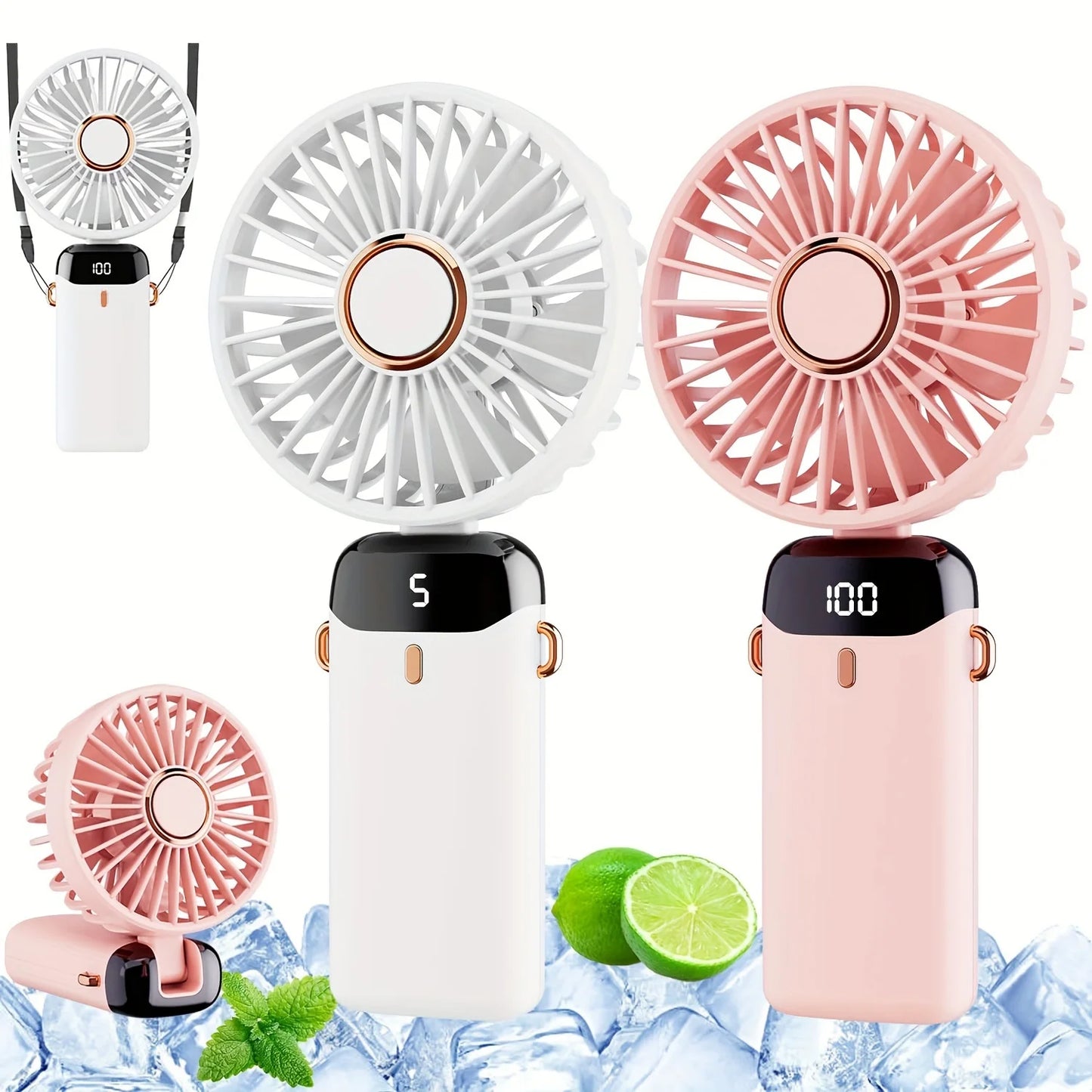 Portable Handheld Fan 2 Pack