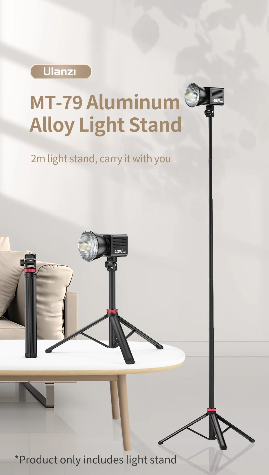 Light Stand Portable Tripod