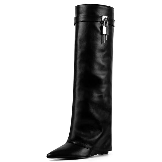 Women Fold Over Knee High Boots