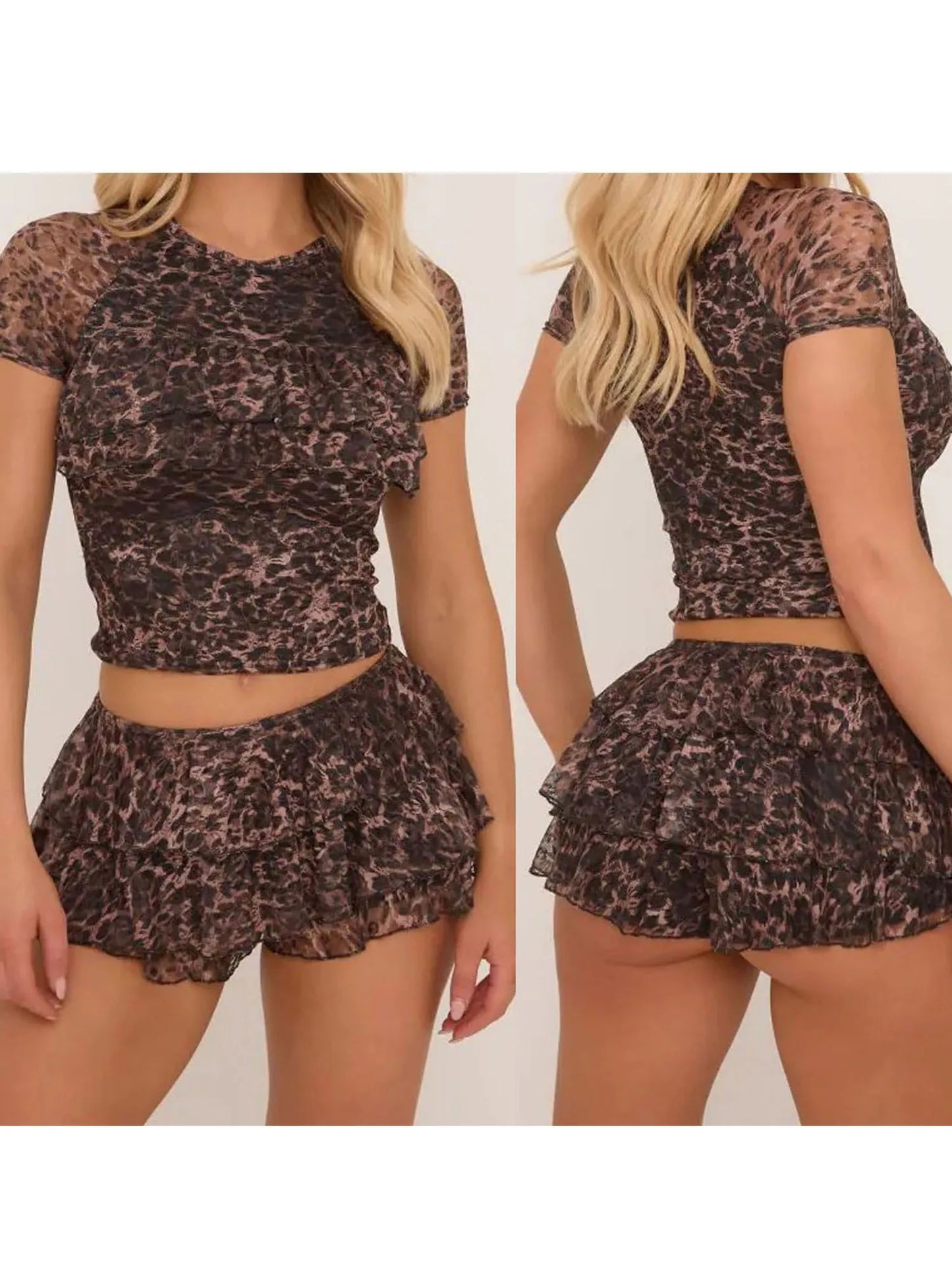 2-Piece Summer Set Leopard Print