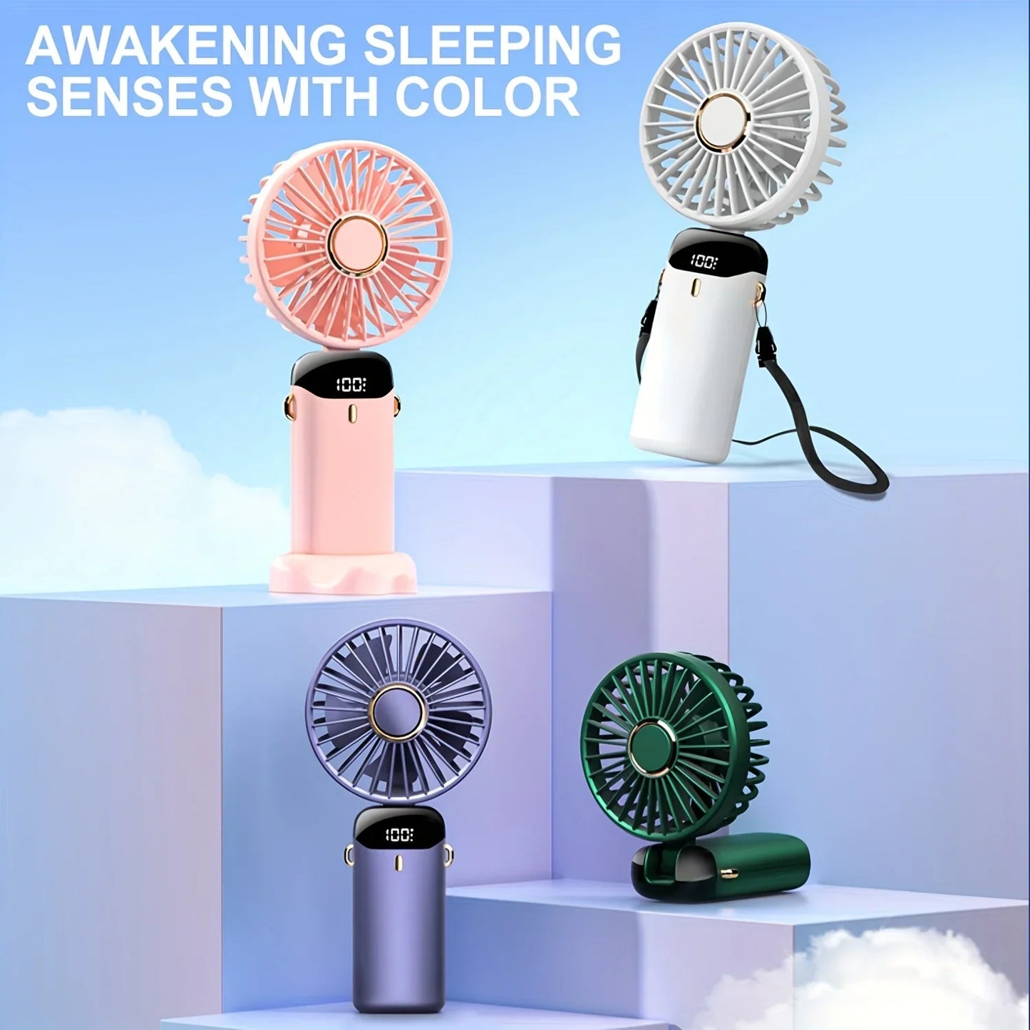 Portable Handheld Fan 2 Pack