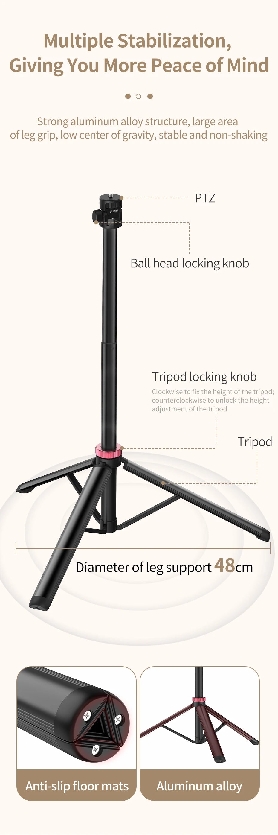 Light Stand Portable Tripod