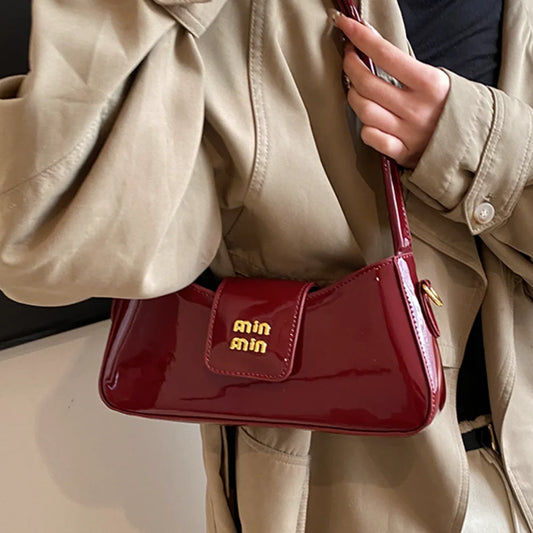 High-end Patent Leather Shoulder Bag