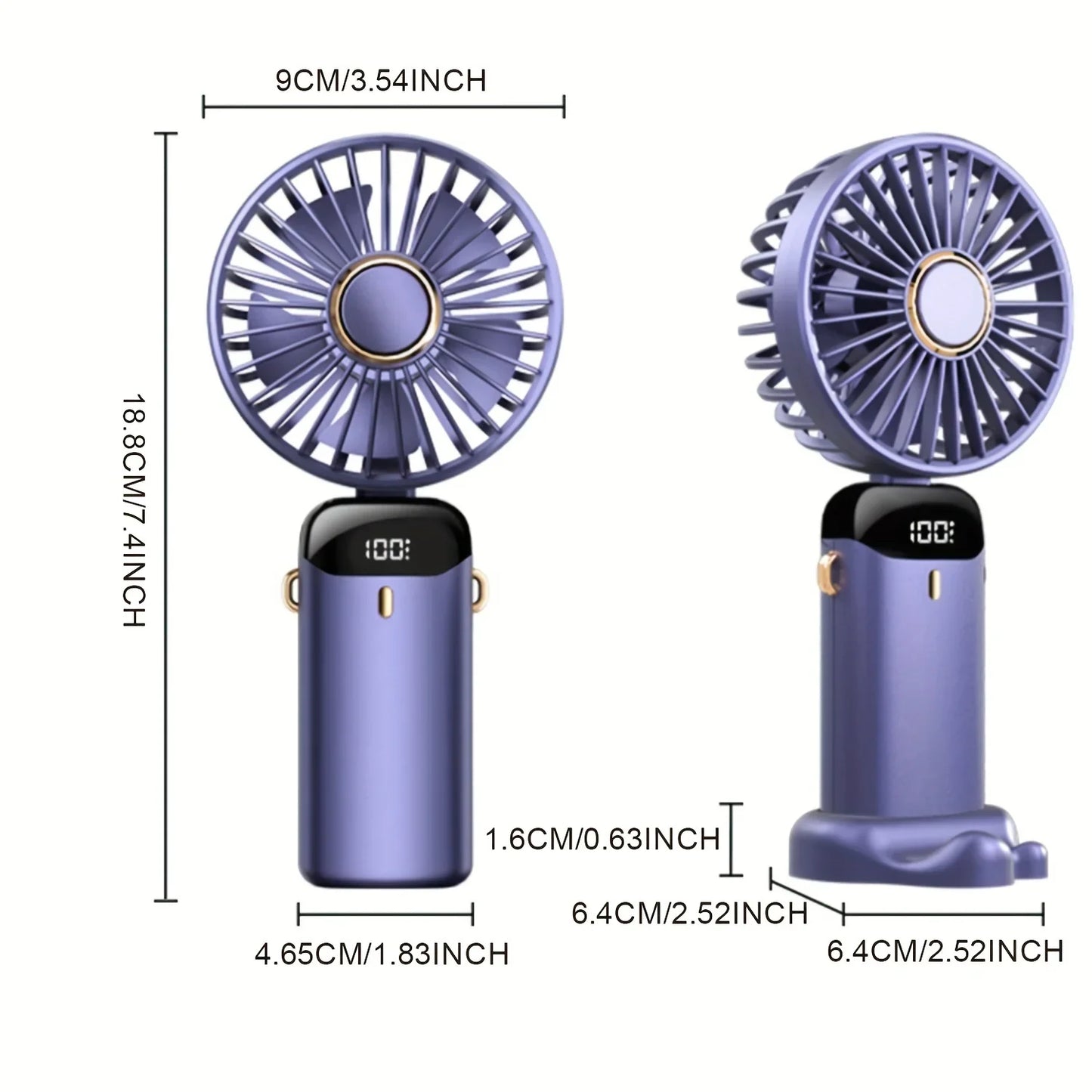 Portable Handheld Fan 2 Pack